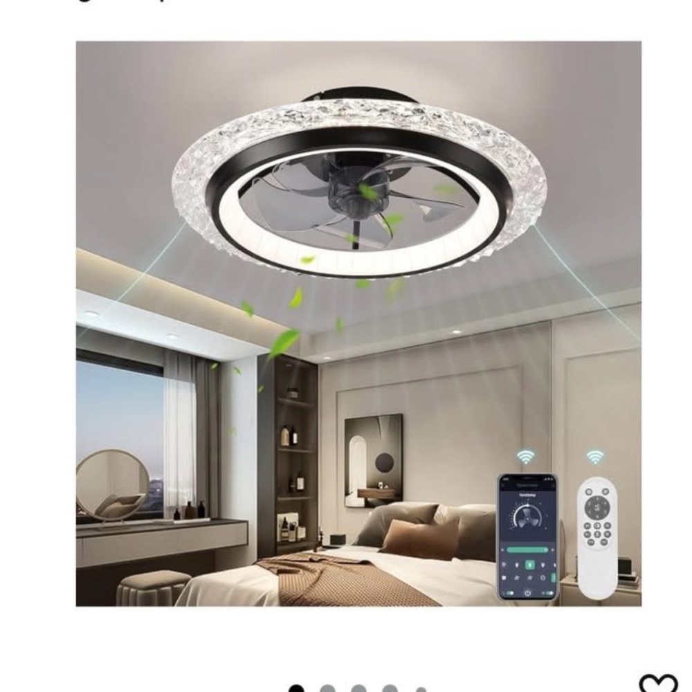Modern Ceiling Fan with LED Light - Picture 3 of 3